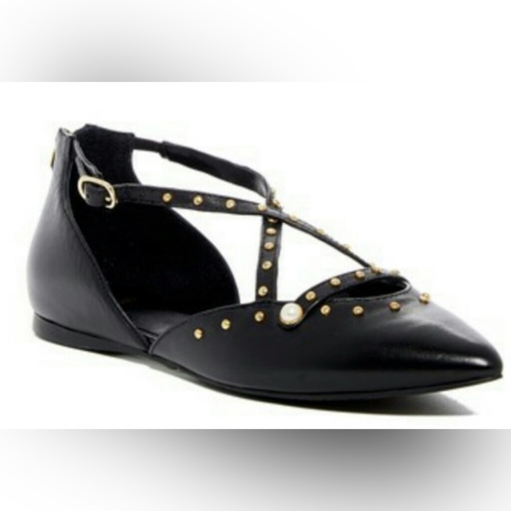 14th & Union Black Strappy Flats